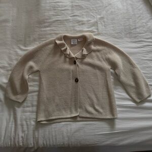 Zara Girls knit cardigan cream color 4-5 years